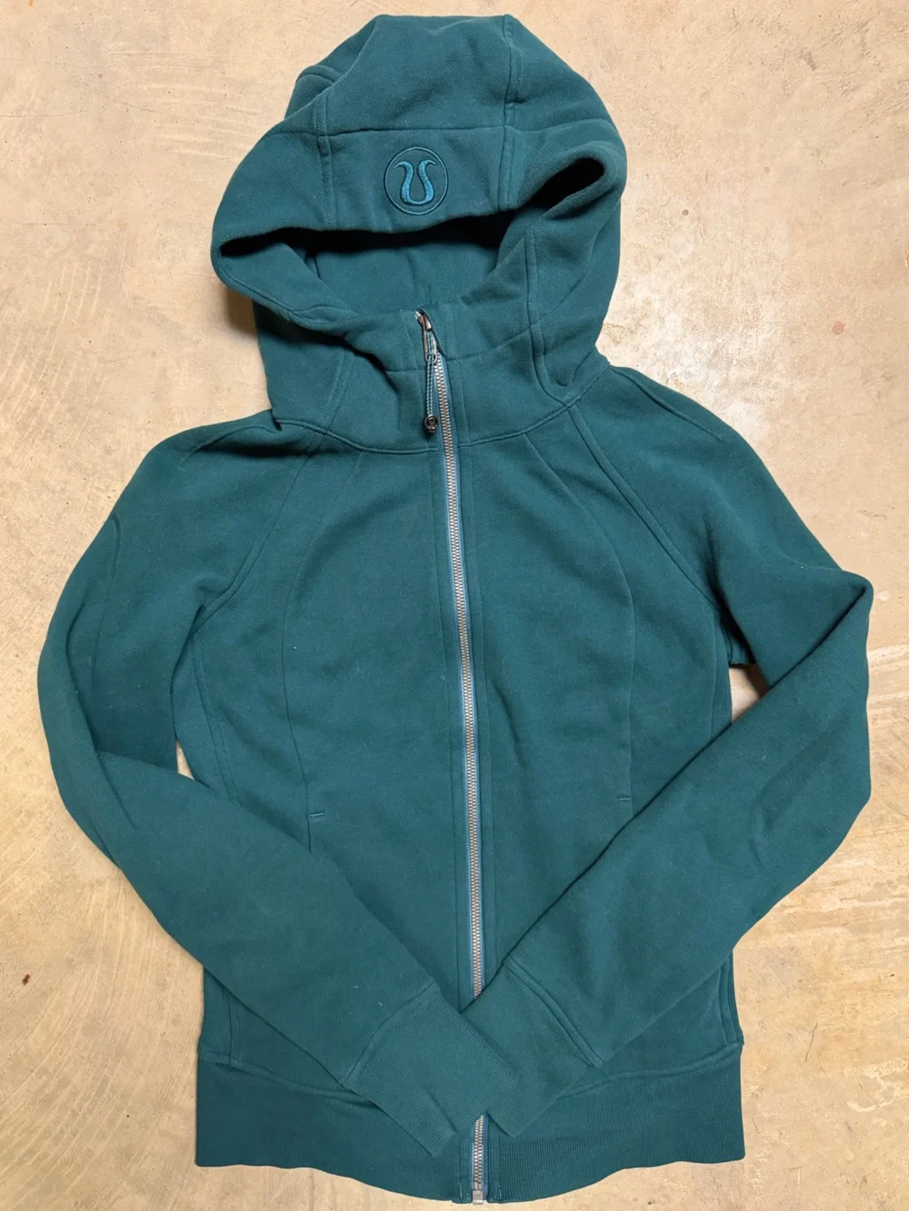 lululemon athletica teal fleece hoodie
